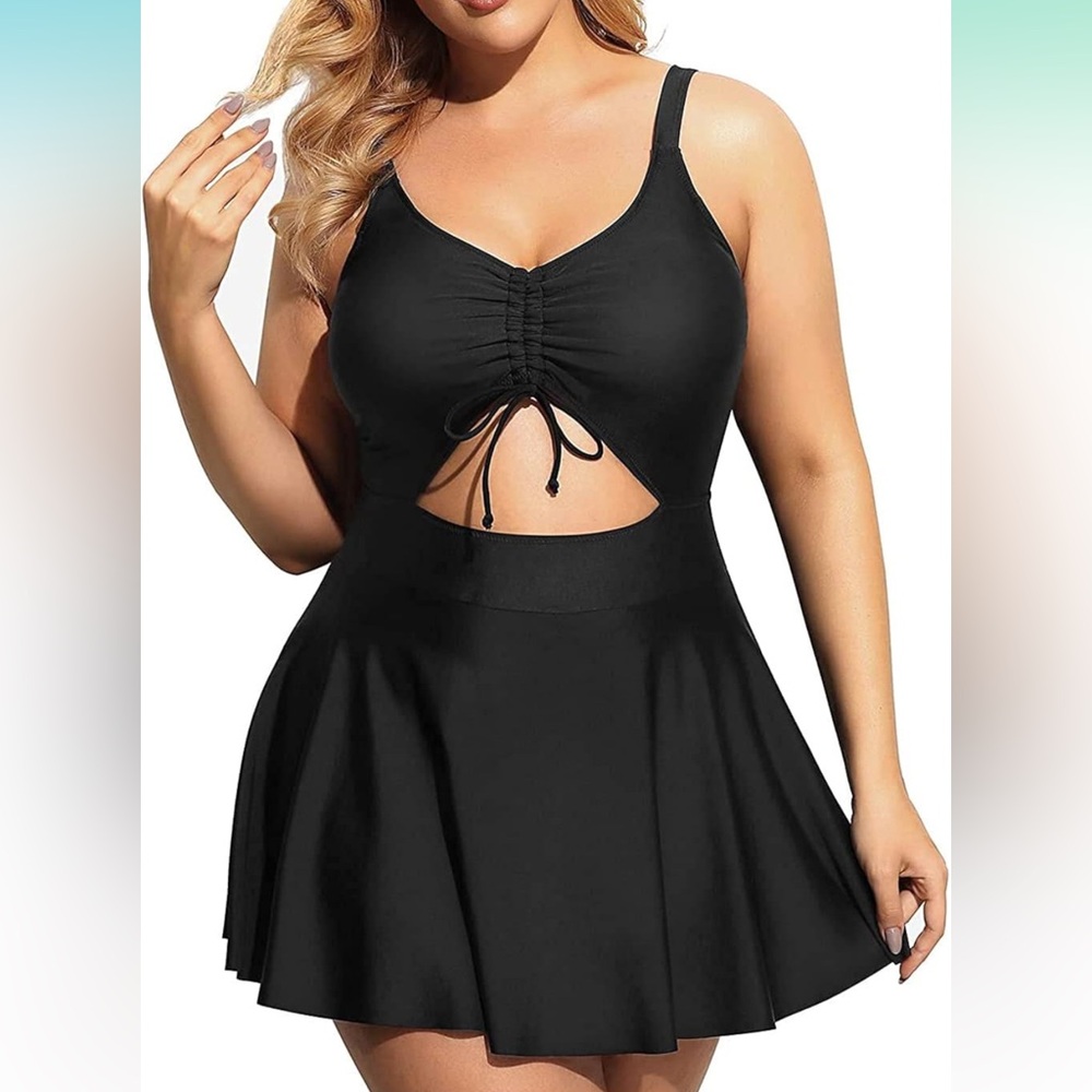 Skater Style Cutout Swim Suit